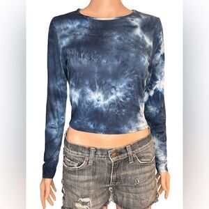 Gaze Long Sleeve Tie-Dye Yoga Crop Top